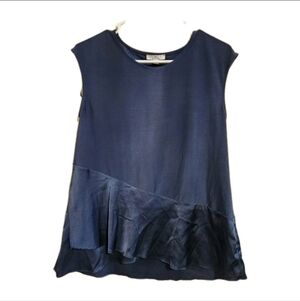 Halston Navy Blue Sleeveless Tank Top - Size XS